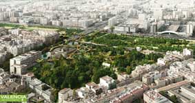 One of the five architectural options for the botanic garden.